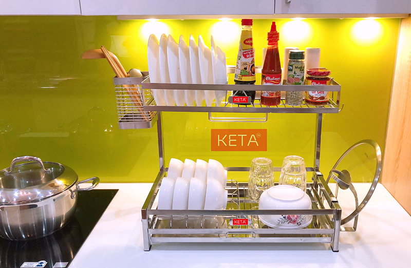 Kệ bếp inox 304 2 tầng